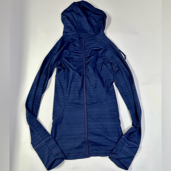 Athleta Lightweight Zip Up Blue Long Sleeve Hoodie - Picture 10 of 11